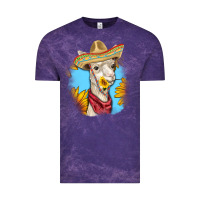 Cloud Purple Sombrero Llama Vintage Tee - RanaPortraitStore