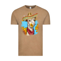 Vintage Coffee Sombrero Llama Vintage Tee - RanaPortraitStore
