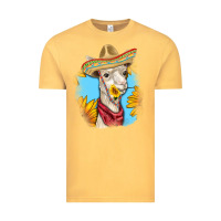 Vintage Mustard Sombrero Llama Vintage Tee - RanaPortraitStore