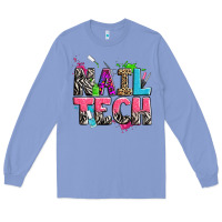 Colony Blue nail tech Long Sleeve Tee - Zillion Design Studio