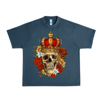 Midnight Navy Skull King Urban Heavy Tee - RanaPortraitStore
