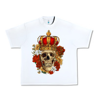 White Skull King Urban Heavy Tee - RanaPortraitStore