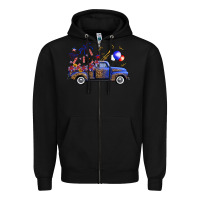 Black western truck fourth of july Zipper Hoodie - FaDigitalArtStudio