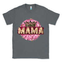 Charcoal Heather mama with round leopard Classic Tee - Zillion Design Studio