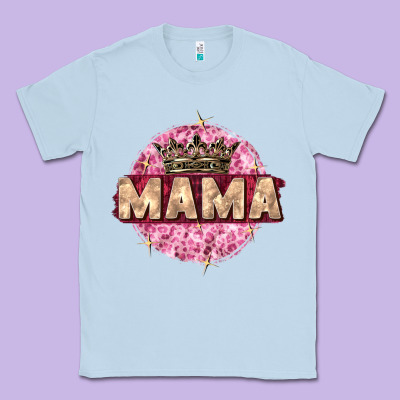Mama With Round Leopard Classic Tee Designed By Zillion Design Studio