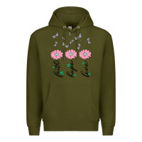 Army Green faith hope love Premium Hoodie - MaliasSmallBusiness
