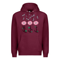 Burgundy faith hope love Premium Hoodie - MaliasSmallBusiness