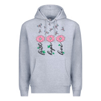 Heather Grey faith hope love Premium Hoodie - MaliasSmallBusiness