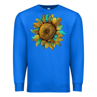 True Royal sunflower with leopard and turquoise Premium Sweatshirt - Artiststas