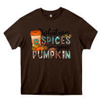 Chocolate Brown whatever spices your pumpkin Heavy Core Tee - CowhideDigitalArt