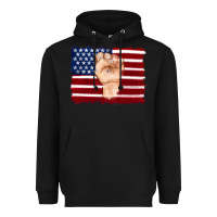 Black american flag with hand Heavyweight Hoodie - Artiststas