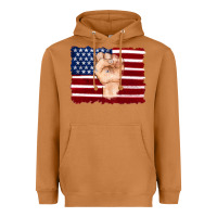 Meerkat american flag with hand Heavyweight Hoodie - Artiststas