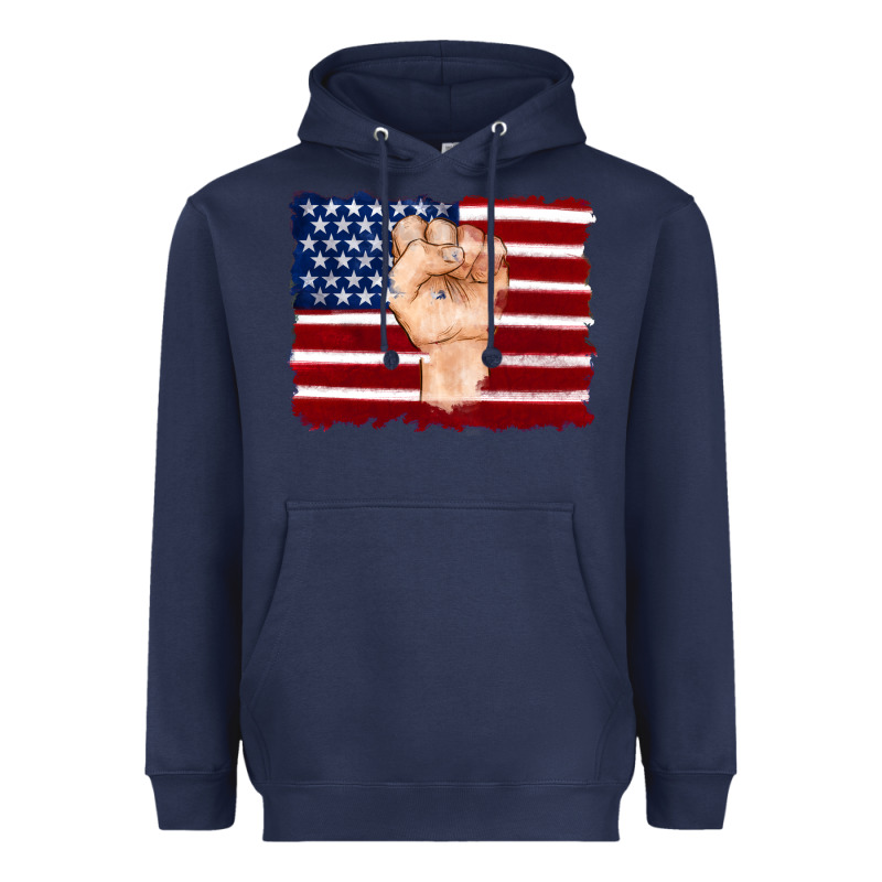 American Flag With Hand Heavyweight Hoodie by Artiststas | Teevron