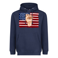 Navy american flag with hand Heavyweight Hoodie - Artiststas