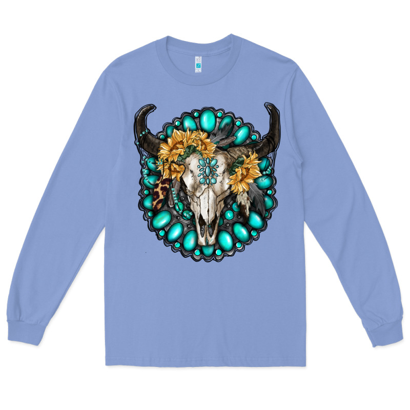 Gamestone With Bull Skull Long Sleeve Tee by RanaPortraitStore | Teevron