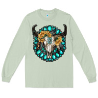 Matcha gamestone with bull skull Long Sleeve Tee - RanaPortraitStore