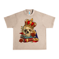 French Oak Skull With Crown Urban Heavy Tee - RanaPortraitStore