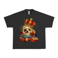 Pigment Black Skull With Crown Urban Heavy Tee - RanaPortraitStore