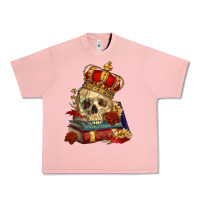 Salmon Skull With Crown Urban Heavy Tee - RanaPortraitStore