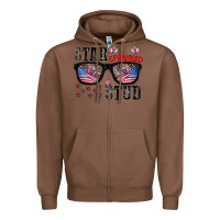 Chestnut star spangled stup Zipper Hoodie - CowhideDigitalArt