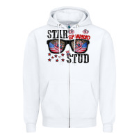 White star spangled stup Zipper Hoodie - CowhideDigitalArt