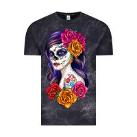 Sugar Skull Girl Vintage Tee | Teevron