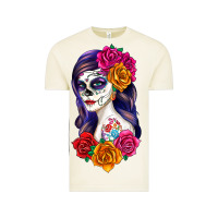 Vintage Arctic sugar skull girl Vintage Tee - RanaPortraitStore