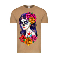 Vintage Camel sugar skull girl Vintage Tee - RanaPortraitStore