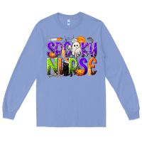 Colony Blue Halloween Spooky Nurse Long Sleeve Tee - texasbilliewilder