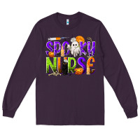 Plum Halloween Spooky Nurse Long Sleeve Tee - texasbilliewilder
