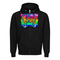 Black lgbtq gender gay symbol Zipper Hoodie - HRA Design Shop