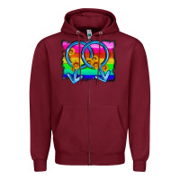 Burgundy lgbtq gender gay symbol Zipper Hoodie - HRA Design Shop