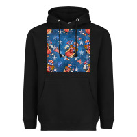 Black 4th of july hotdog seamless pattern Heavyweight Hoodie - BundleAndBundleShop
