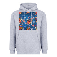 Heather Grey 4th of july hotdog seamless pattern Heavyweight Hoodie - BundleAndBundleShop