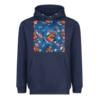 Navy 4th of july hotdog seamless pattern Heavyweight Hoodie - BundleAndBundleShop