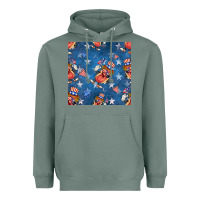 Sage 4th of july hotdog seamless pattern Heavyweight Hoodie - BundleAndBundleShop