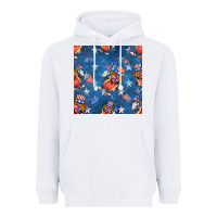 White 4th of july hotdog seamless pattern Heavyweight Hoodie - BundleAndBundleShop
