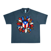 Midnight Navy puerto rico sunflower Urban Heavy Tee - texasbilliewilder