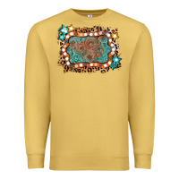 Antique Gold light western frame Premium Sweatshirt - AdoDesignShop