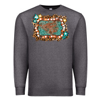 Charcoal Heather light western frame Premium Sweatshirt - AdoDesignShop