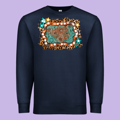 Light Western Frame Premium Sweatshirt Designed By Adodesignshop