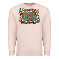 Pale Pink light western frame Premium Sweatshirt - AdoDesignShop