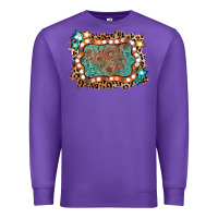 Purple light western frame Premium Sweatshirt - AdoDesignShop