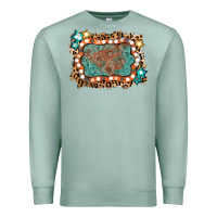 Seafoam light western frame Premium Sweatshirt - AdoDesignShop