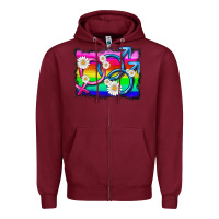 Burgundy lgbtq gender bisexuality symbol Zipper Hoodie - HRA Design Shop