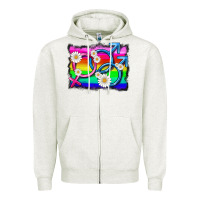 Oatmeal Heather lgbtq gender bisexuality symbol Zipper Hoodie - HRA Design Shop