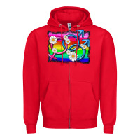 Red lgbtq gender bisexuality symbol Zipper Hoodie - HRA Design Shop