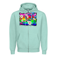 Seafoam lgbtq gender bisexuality symbol Zipper Hoodie - HRA Design Shop