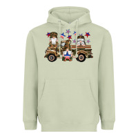 Matcha camouflage gnomes american flag star truck Heavyweight Hoodie - Artiststas