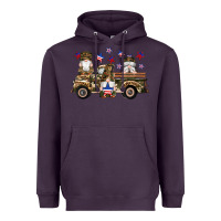 Plum camouflage gnomes american flag star truck Heavyweight Hoodie - Artiststas